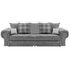 Verona Scatter Grey Fabric 4 Seater Sofa